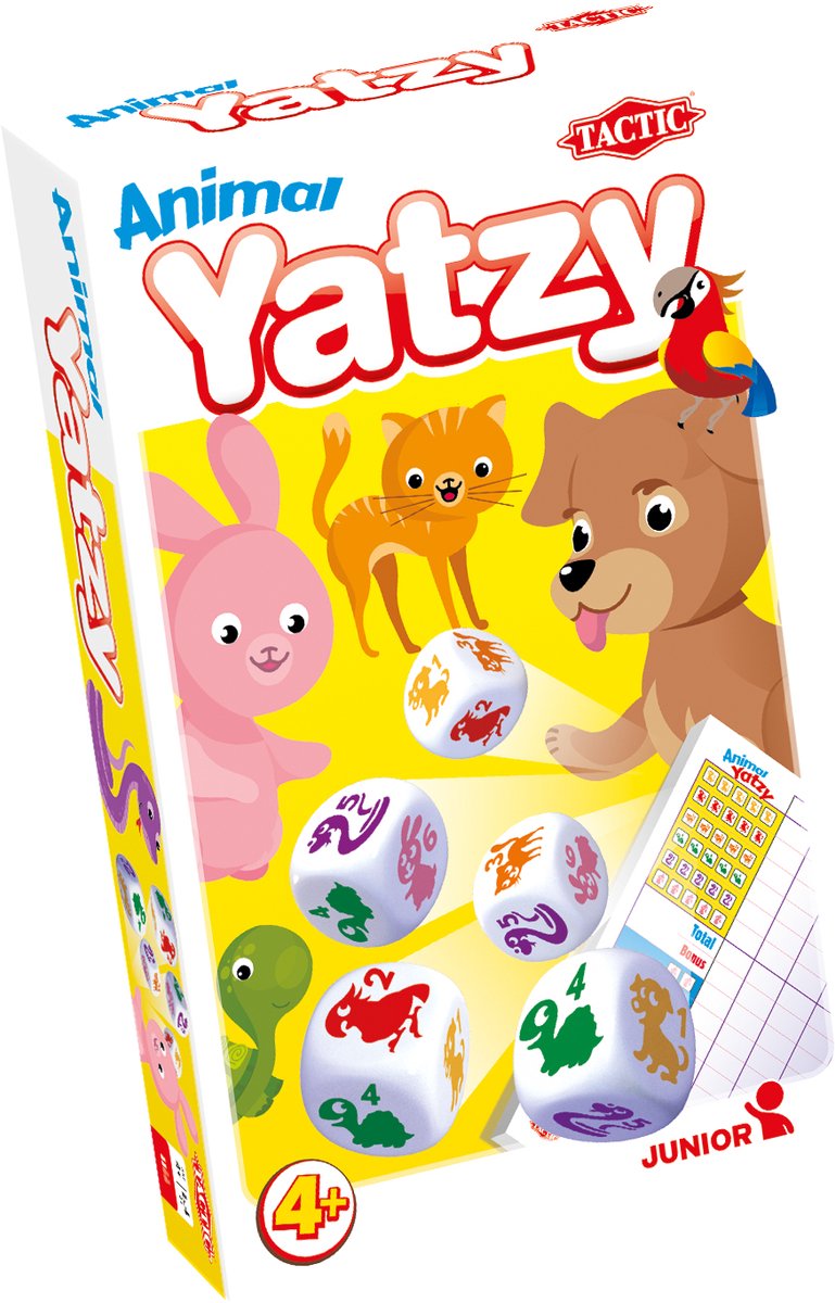 Tactic Animals Yatzy – Jeu de société – Édition compacte – Jeu de dés pour petits et grands – À partir de 4 ans – 2 joueurs ou plus