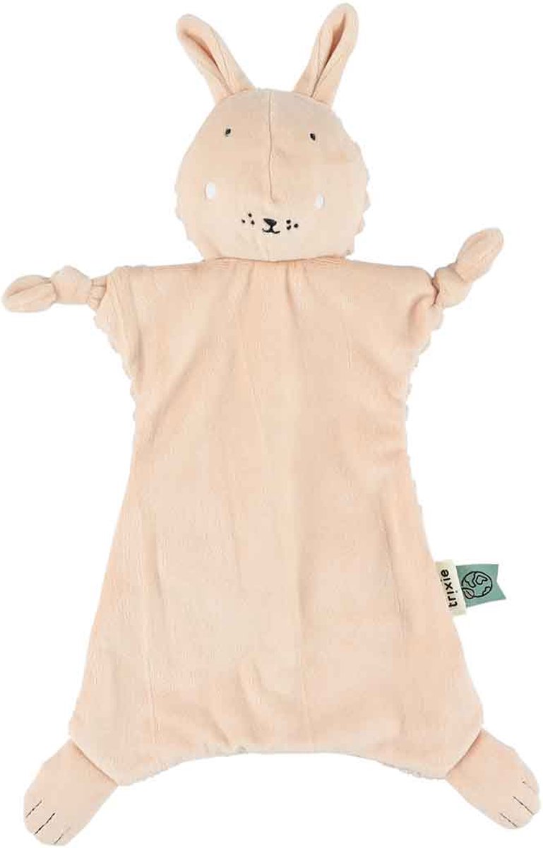 Trixie Doudou Mme Lapin - velours côtelé - avec attache-sucette - idéal comme cadeau de naissance