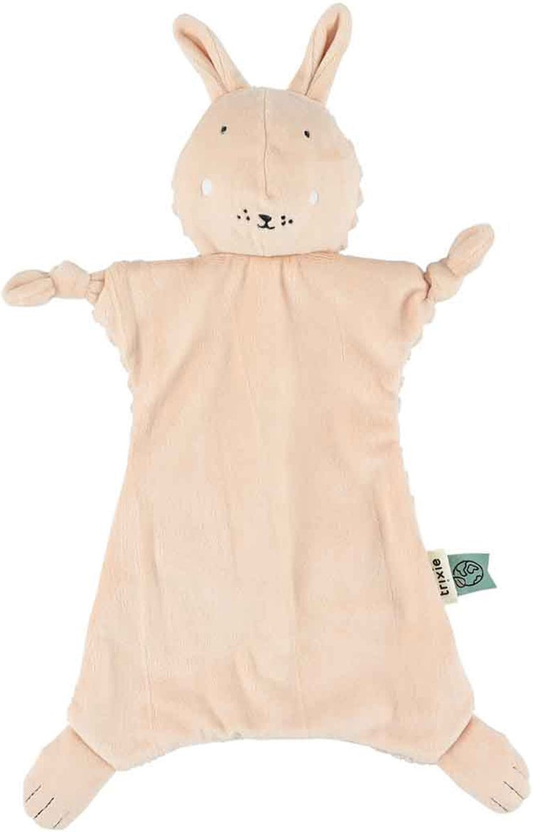 Trixie Doudou Mme Lapin - velours côtelé - avec attache-sucette - idéal comme cadeau de naissance