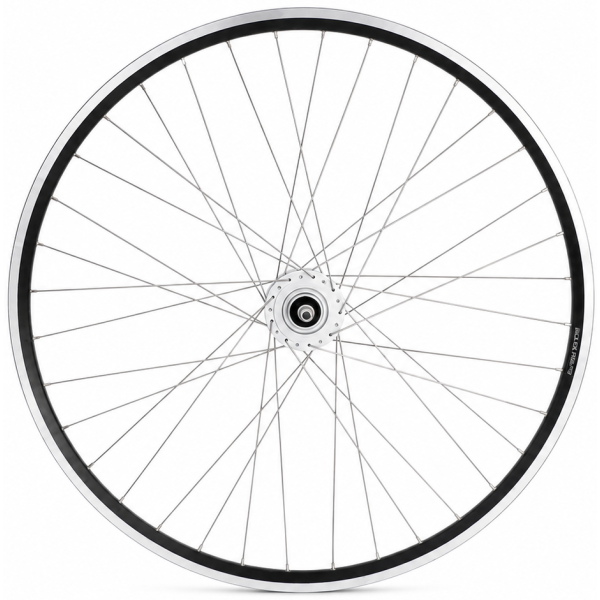 Roue avant Shimano 28 x 1 4'' aluminium jante zac 2000 - dynamo moyeu dh-c3000-3n - frein sur jante - noir argent