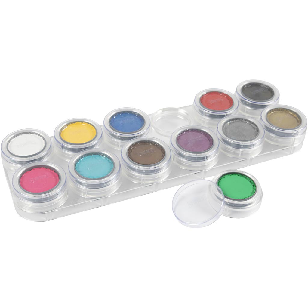Maquillage Grimas - palette de maquillage, différentes couleurs, 12x2,50 ml 1 pièce