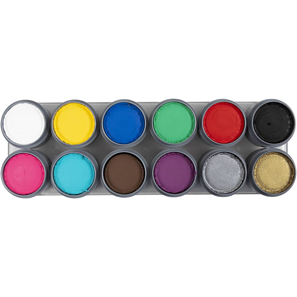 Maquillage Grimas - palette de maquillage, différentes couleurs, 12x15 ml 1 pièce