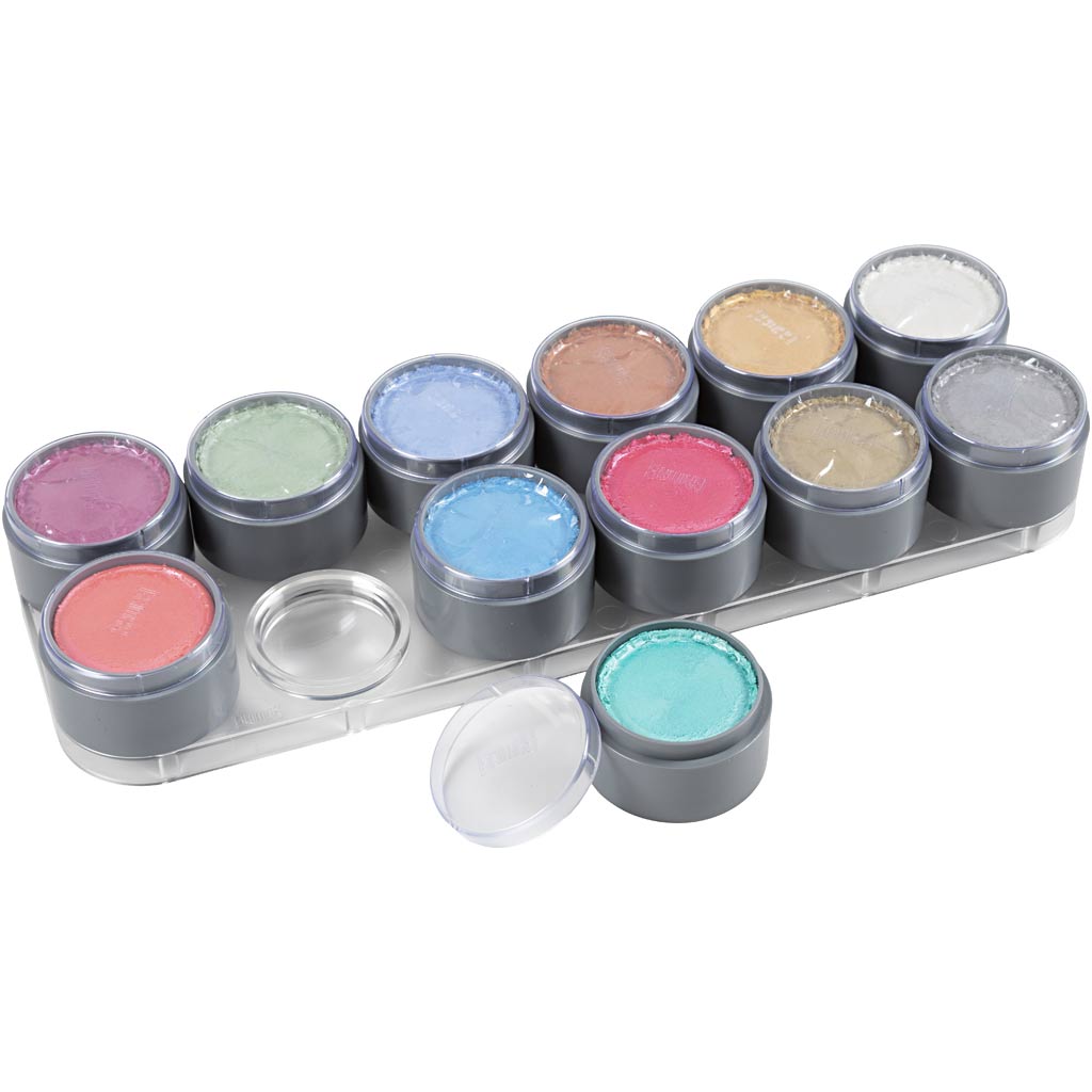 Maquillage Grimas - palette de maquillage, couleurs nacrées, 12x15 ml 1 pièce