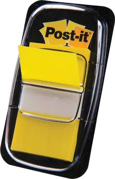 Index post-it 680-5-ge 25mm jaune inscriptible facilement amovible 50 feuilles