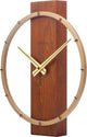 Nexttime Carl small – horloge de table horloge murale – 34 × 27 cm – bois acier – marron