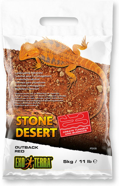 Exo terra - couvre-sol - reptiles - substrat de désert de pierre outback rouge 5kg - 35x20x6cm rouge - 1pc