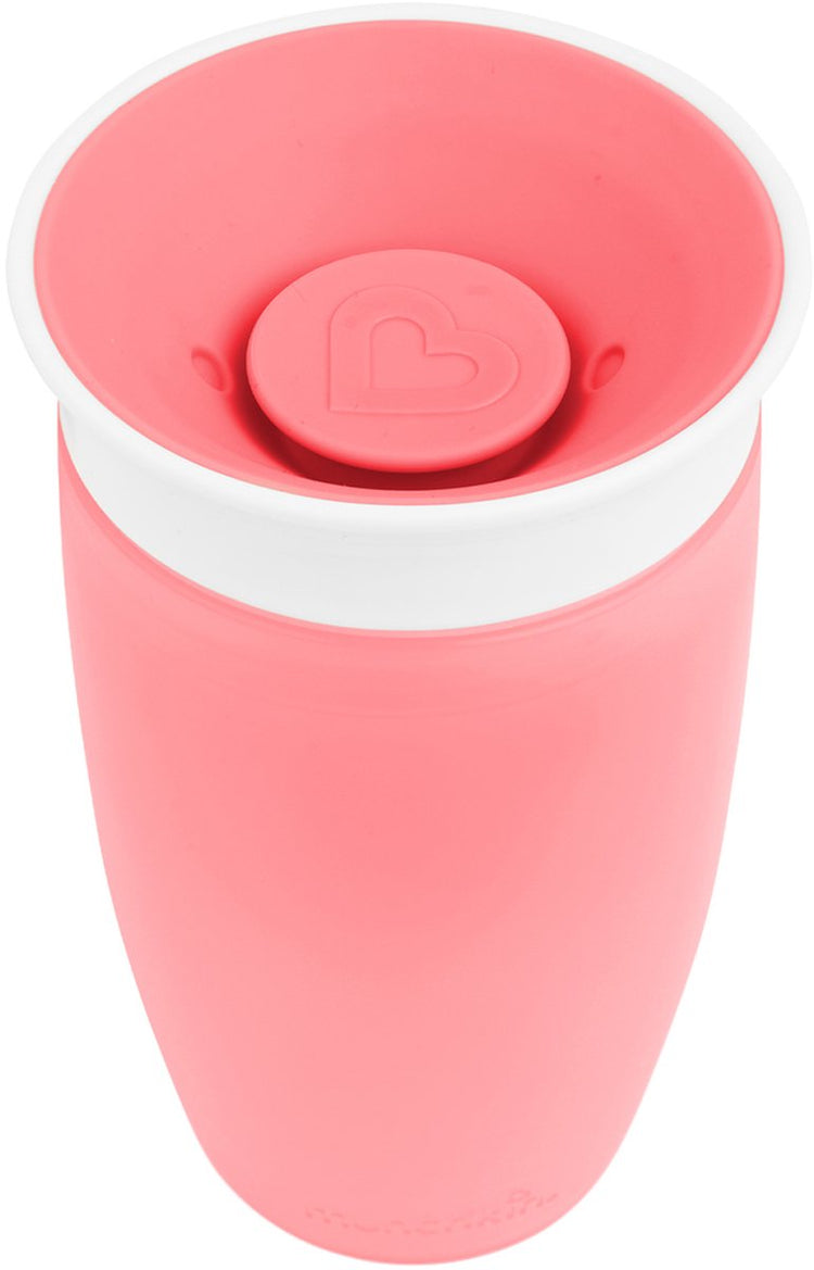 Munchkin miracle anti-fuite 360° gobelet - gobelet - gobelet d'entraînement pour bébé et enfant - 296 ml - rose