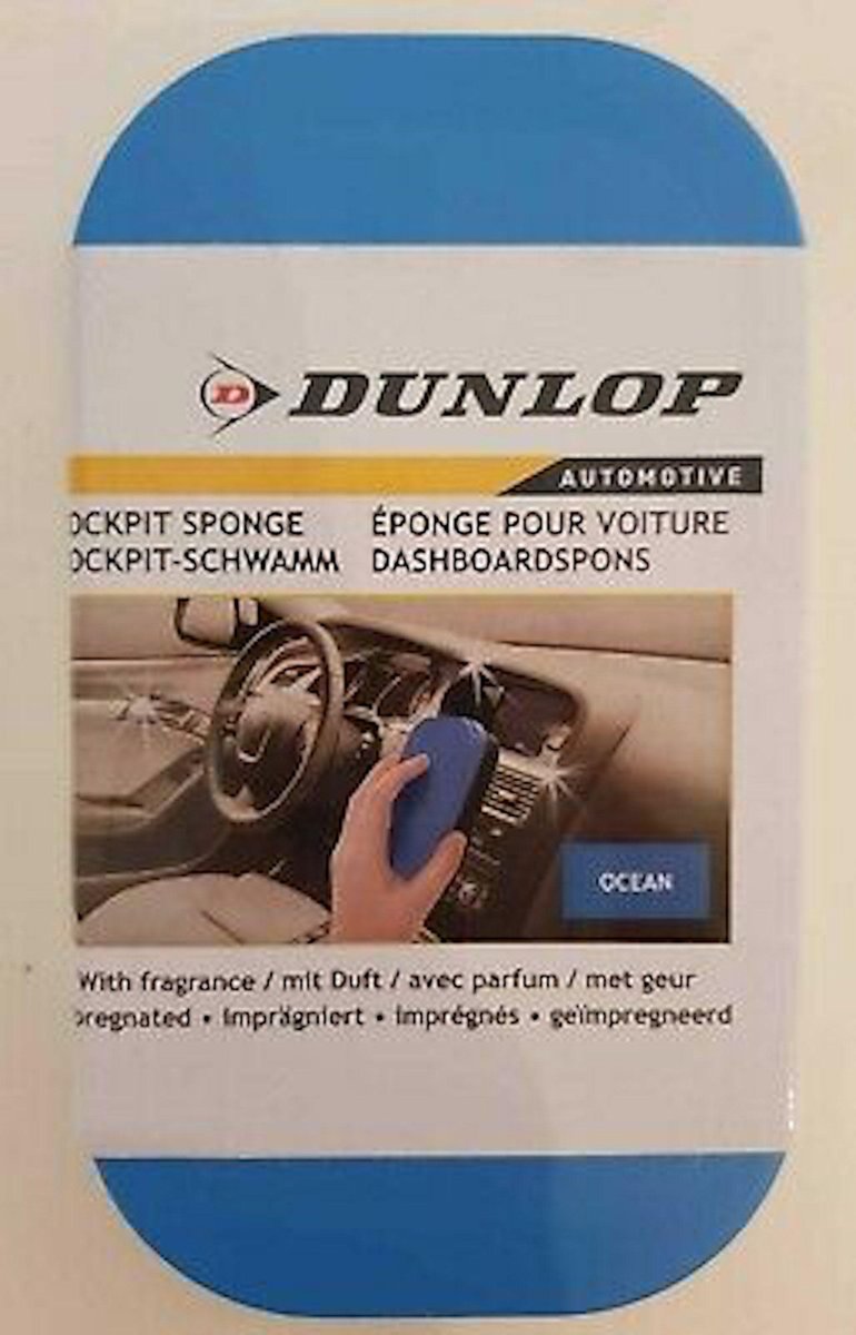 Éponge de tableau de bord de voiture Dunlop - éponge de cockpit - huile intérieure parfumée - vernis pour voiture de tableau de bord - parfum océan