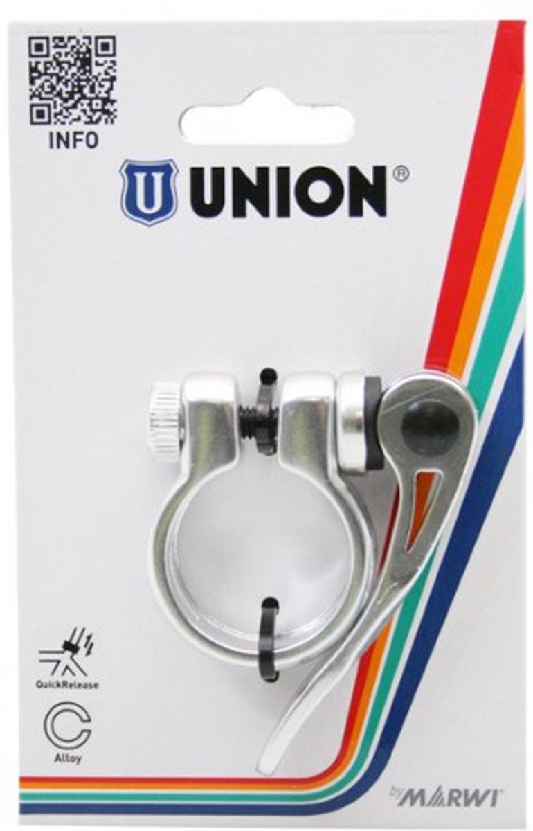 Collier de tige de selle Union à dégagement rapide 31,8 argent