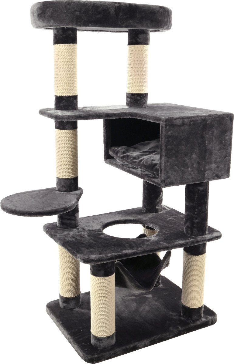 Flamingo evan - arbre à chat chats - arbre à chat evan gris foncé 105,5x72x162cm - 1pc - 134298 - 1pc