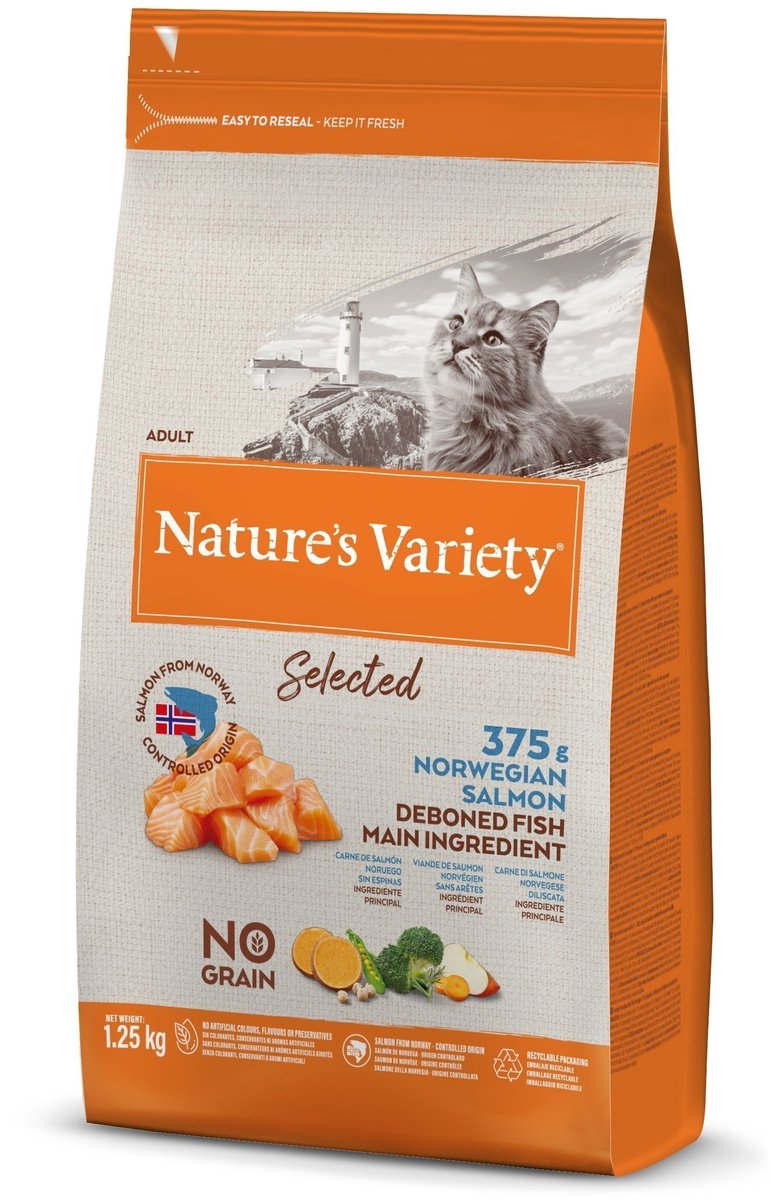 Variété natures sélectionnée le saumon norvégien