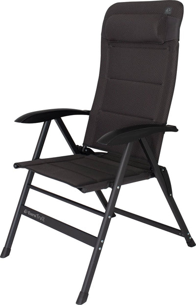 Eurotrail kendal confort - chaise de camping - 6 positions - charbon