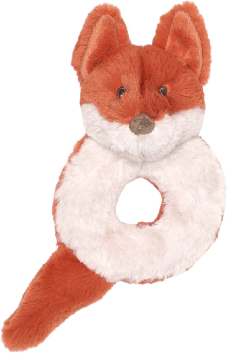 Hochet flore Happy horse renard 15 cm - marron rouille - cadeau bébé