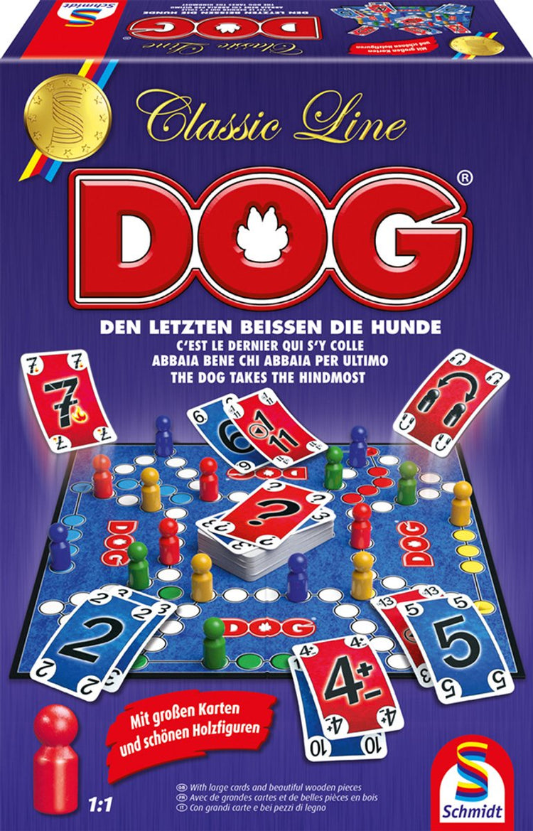 Schmidt ® - jeu de société dog® - jeu familial - ligne classique - jeu d'équipe stratégique classique - 2-6 joueurs - à partir de 8 ans