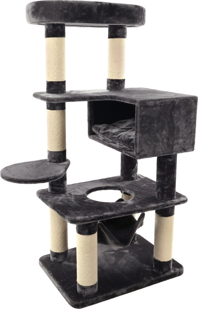 Flamingo evan - arbre à chat chats - arbre à chat evan gris foncé 105,5x72x162cm - 1pc - 134298 - 1pc