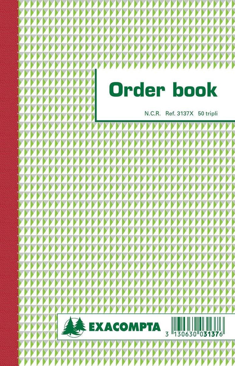 Carnet de commande 3137x 13,5x21cm ligne non imprimée triple nl fr