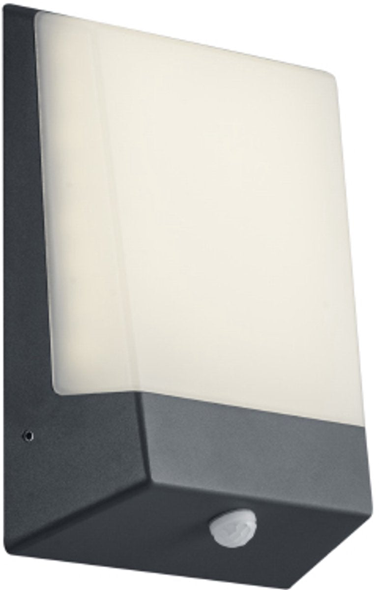 Trio kasai - applique - anthracite - incl. 1x smd 9w - éclairage extérieur - ip65 - détecteur de mouvement - interrupteur crépusculaire