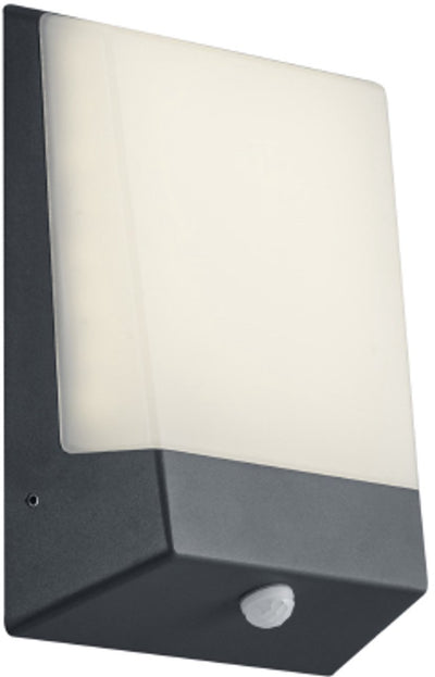 Trio kasai - applique - anthracite - incl. 1x smd 9w - éclairage extérieur - ip65 - détecteur de mouvement - interrupteur crépusculaire