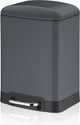 Poubelle Kela, acier inoxydable, gris foncé, 6 l - | davino