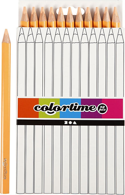 Crayons de couleur triangulaires géants – Couleur peau, 12 pièces.