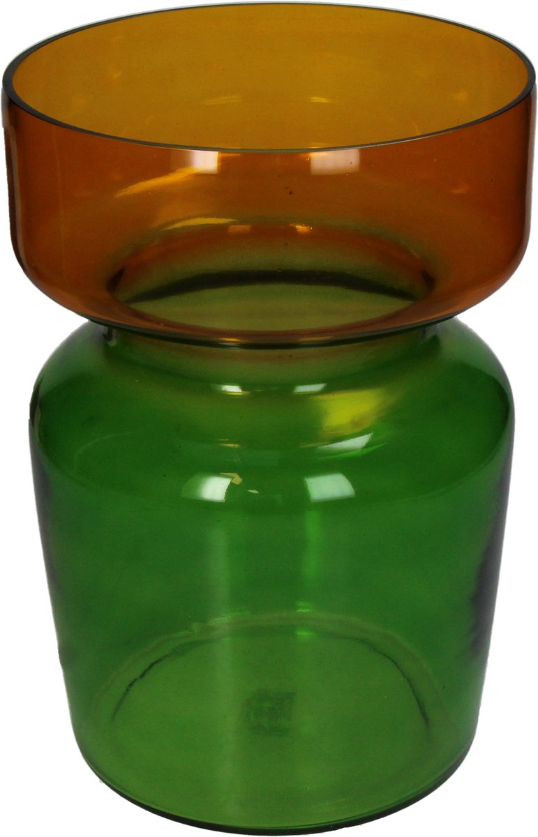 Vase collection Hd verre bicolore multi 18x18x25cm