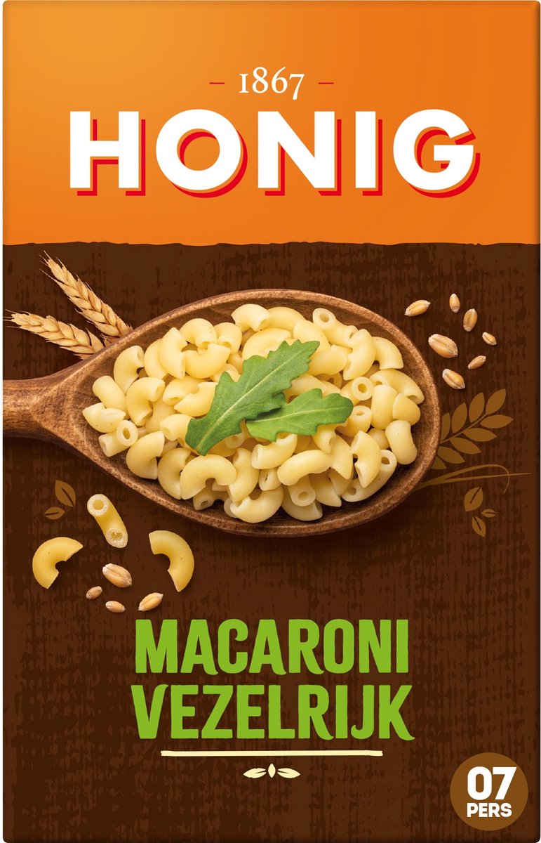 Macaroni Honig riche en fibres