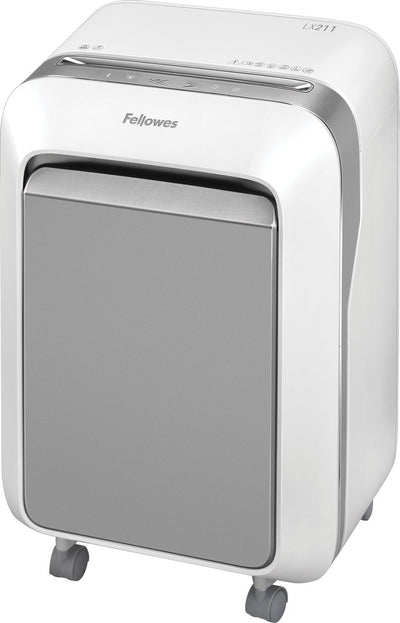 Fellowes powershred lx211 - destructeur de papier - 15 feuilles - 100% anti-bourrage - micro-cut p5 - 23l - blanc