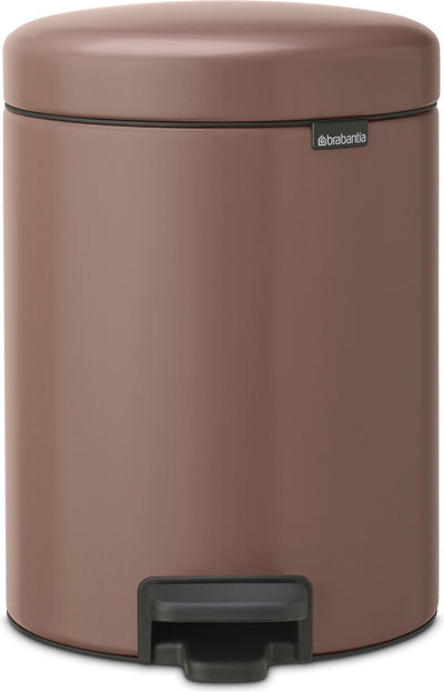 Poubelle Brabantia newicon - 5 litres - salle de bain - taupe satiné