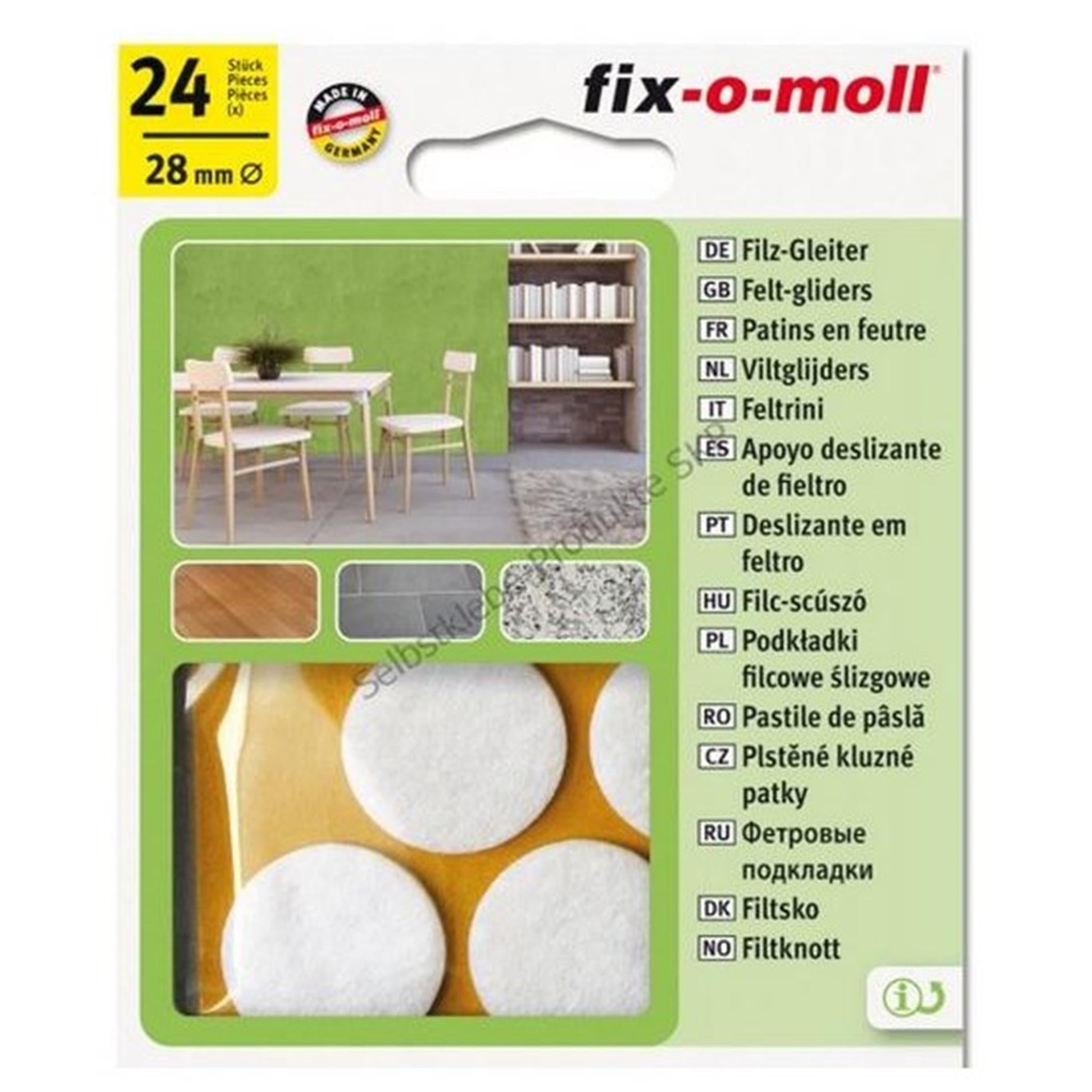 Planeur en feutre Fix-o-moll ø28mm blanc