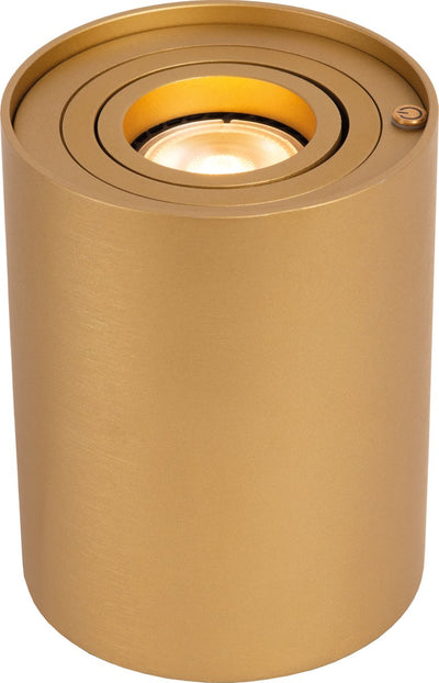 Lucide tube - lampe de table - ø 9,6 cm - led 3 stepdim - gu10 - 1x5w 2700k - laiton doré mat
