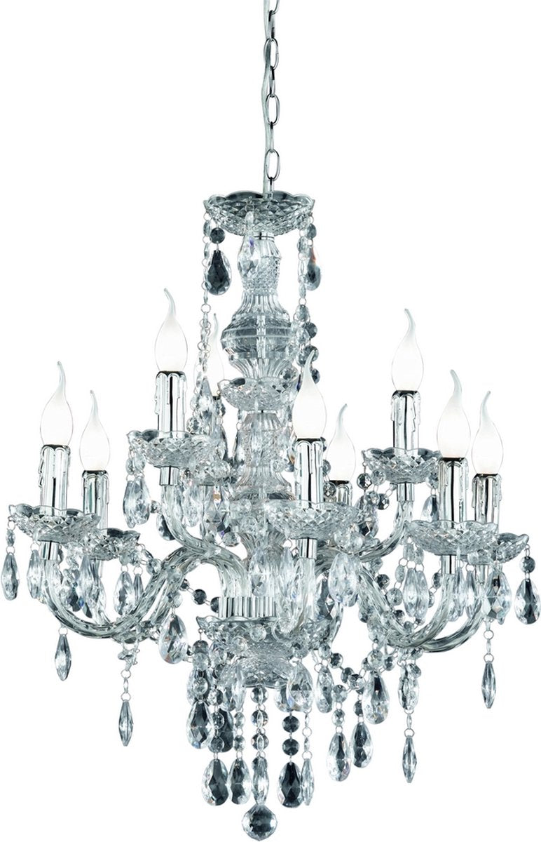Rl live your light reality lüster - lustre - chrome - excl. 9x e14 4w