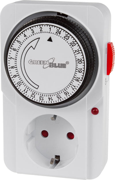 Greenblue - minuterie - minuterie - type f - minuterie mécanique - 48 programmes, max. charge 16a, ip20, gb360 f