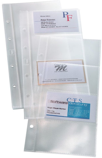Pochette pour cartes de visite Sigel - pour 80 cartes de visite - recharge - si-vz350