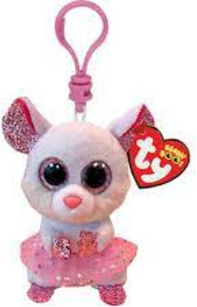 Clip de Ty Beanie Boo Nina Mouse, 7cm