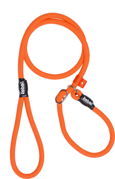 Laisse pour chien Rebel petz - laisse de dressage - orange - l - 12mm x 140cm