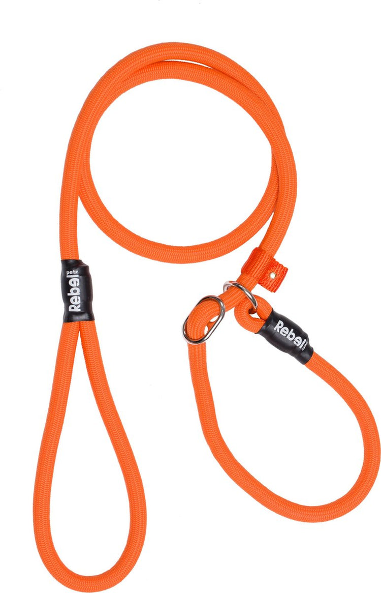 Laisse pour chien Rebel petz - laisse de dressage - orange - l - 12mm x 140cm
