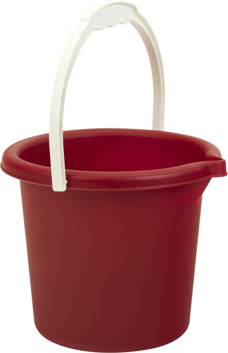 Petit seau à sable rouge (plastique recyclé)