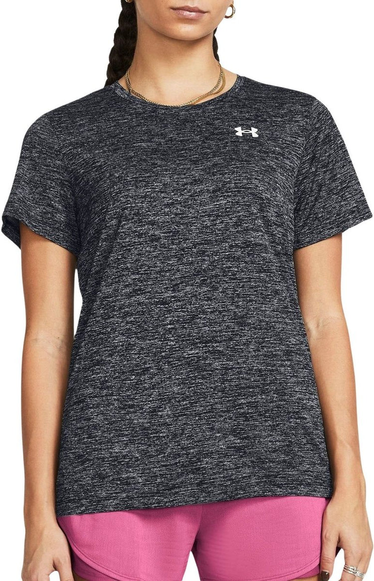 Under armour tech ssc - t-shirt de sport femme twist - noir - blanc