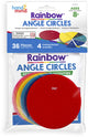 Ressources d'apprentissage jouets éducatifs cercles d'angle arc-en-ciel 36 pièces en plastique. - 3+