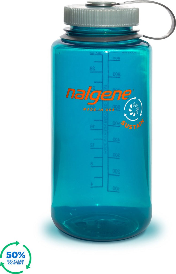 Nalgene - bouteille à large goulot - gourde - bouteille d'eau - étanche - 1000 ml - sans BPA - sustain - vert truite