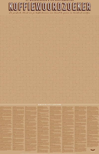 Affiche du jeu Stratier XL - recherche de mots café - 100 faits