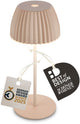 B.k.licht briloner champ mini - mini lampe de table rechargeable - lampe sans fil - dimmable au toucher - pour l'intérieur et l'extérieur - lauréat du prix du design allemand 2025 - beige - ø8,5 x 20cm
