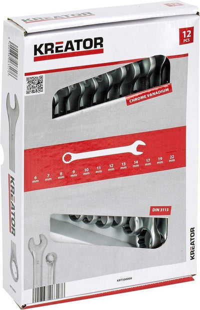 Kreator - outils à main - krt500009 - jeu de clés - combinaison 6-22 mm - 12 pcs.