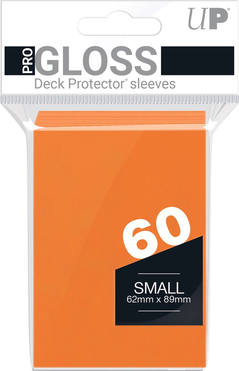Ultrapro ultra pro - pack pro-gloss 60 pochettes pour cartes petit format orange vif (62 x 89 mm)