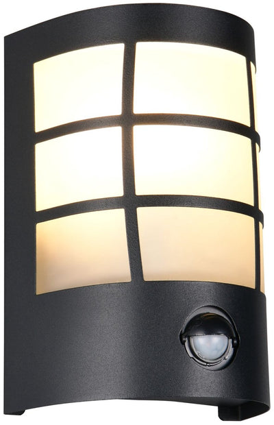 Rl live your light reality sintra - applique murale - noir mat - excl. 1x e27 4,9 w - détecteur de mouvement - montage mural - éclairage extérieur - ip44