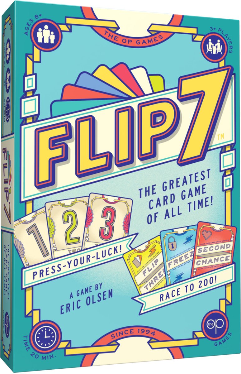 Usaopoly flip 7 - jeu de cartes - anglais