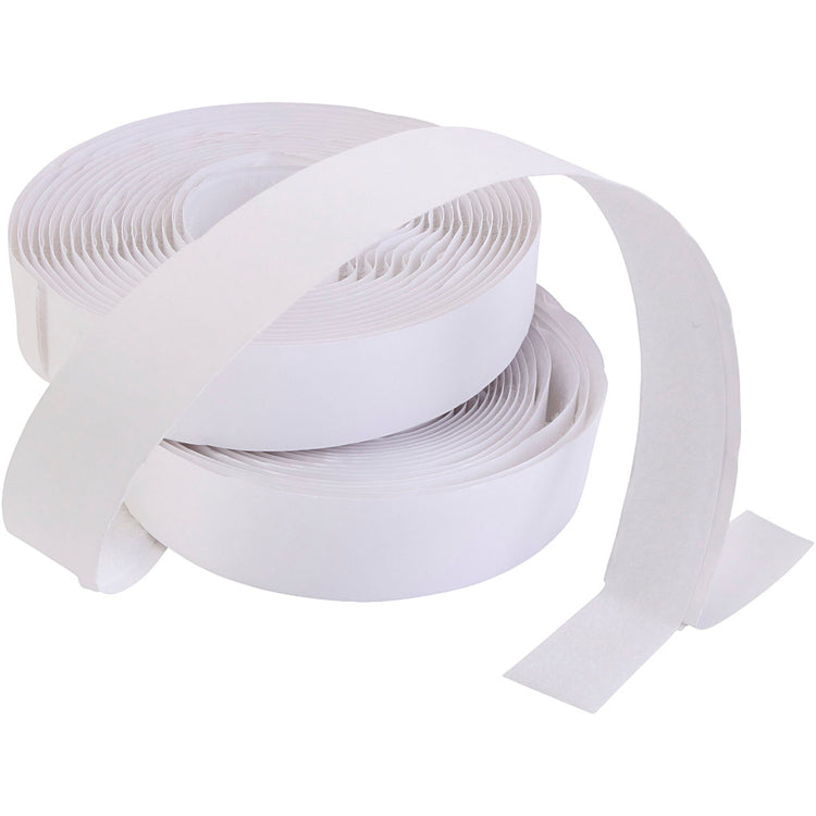 Velcro velcro, auto-adhésif, épaisseur 2 cm, blanc, 25 m 1 boîte