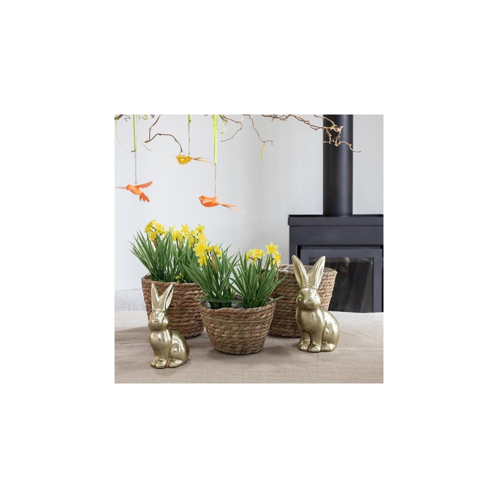 Countryfield plante artificielle narcisse jaune l10w10h21cm