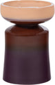 Table d'appoint décorative Woood tumo - céramique - marron violet - 44x35x35