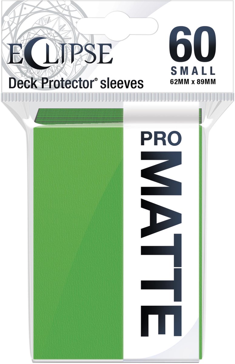 Ultrapro ultra pro - pack Eclipse Matte 60 pochettes pour cartes petit format vert lime (62 x 89 mm)